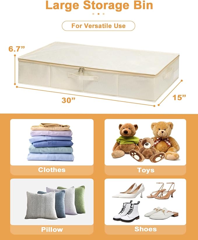 punemi Underbed wedding dress storage box, 2 Pack Clothing Storage Bags - Image 5