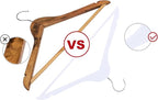 ELONG HOME Wooden Hangers 30 Pack, Wood Hangers - Image 7