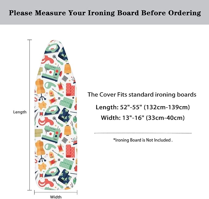 Cartoon Sewing Print Ironing Board Cover Cute Sewing Tailoring Craft Tool - Image 6