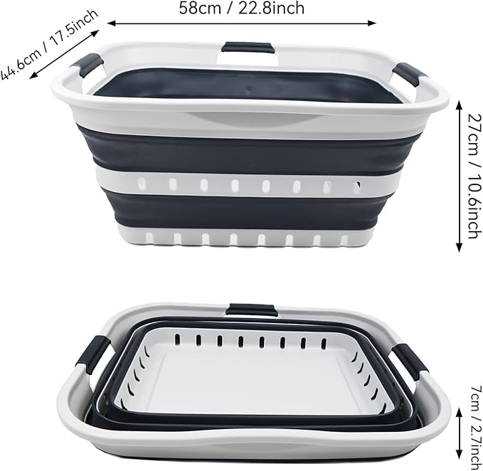 SAMMART 42L Collapsible Plastic Laundry Basket - Image 3