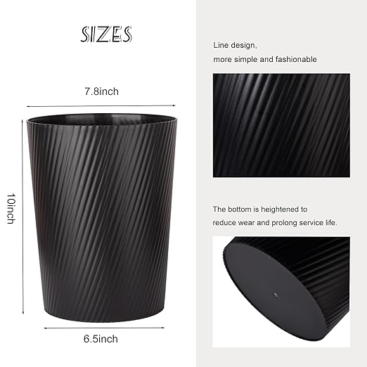 UUJOLY Small Trash Can Wastebasket Garbage Can Container Bins - Image 4