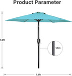 Simple Deluxe 9' Patio Umbrella Outdoor Table Market Yard Umbrella with Push Button Tilt/Crank - Image 4