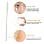 Cotton Swabs, Individually Wrapped Cotton Buds, Beauty Care, Make-up（Round and - Image 4