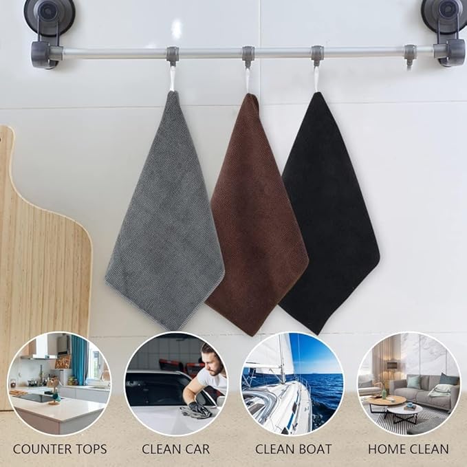KinHwa Kitchen Washcloths for Dishes Absorbent Microfiber Dish Cloths Quick Dry - Image 6