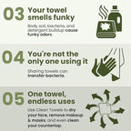 Clean Skin Club Bamboo Viscose Clean Towels® XL 100% USDA Biobased Face Towel - Image 7