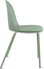 2xhome Modern Stackable Armless Dining Chair | Plastic Shell Seat with Metal Legs | Indoor or Outdoor Use | Home Kitchen Patio (1, Green, Padded Seat) - Image 9