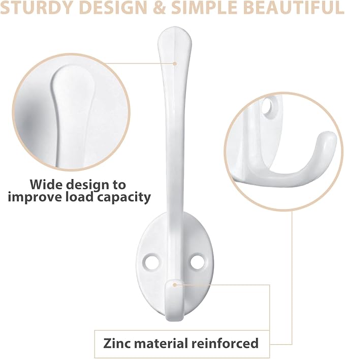 14 Pack Coat Hooks Wall Mounted - Image 4
