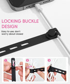 25Pack Silicone Cable Ties, Reusable Cord Organizer - Image 5