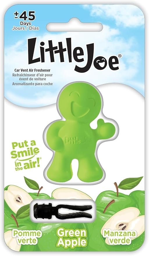 Little Joe 96416 Green Apple Scent Car Air Freshener Vent Clip, Fights Odors by StonerCarCare