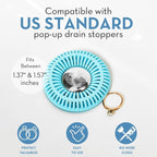 Bathroom Sink Hair Catcher for Pop-Up Drain – SinkRing 1.57" Precision Strainer - Image 3