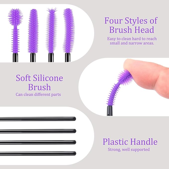 FJW Machine Cleaning Brushes, Reusable Silicone Dense Bristles Clean Brush - Image 3