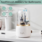 Toothbrush Holders for Bathrooms, Rotating 7 Slots Electric Toothbrush Holders - Image 4
