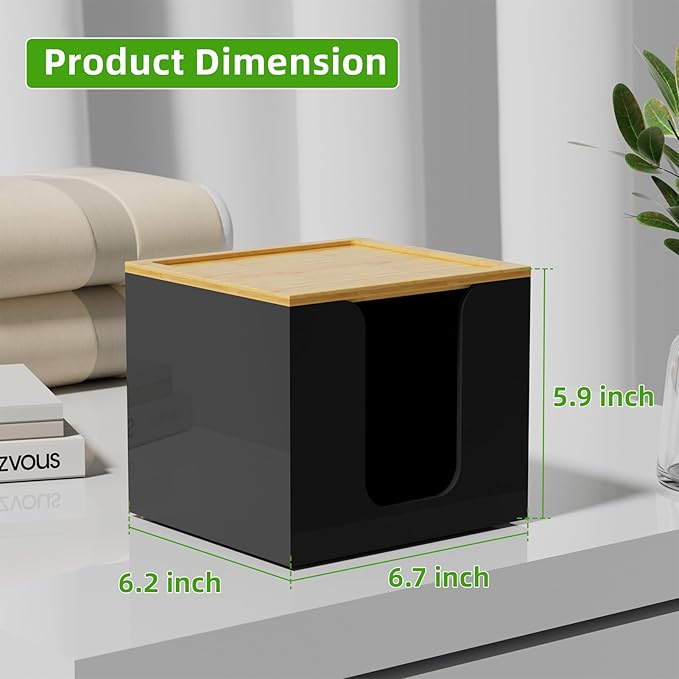 VITVITI Disposable Face Towel Holder Box, Acrylic Facial Towel Container - Image 6