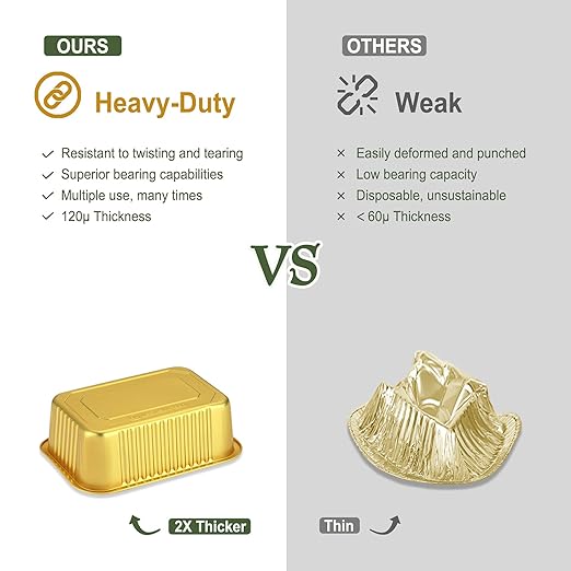 6" x 4" Heavy Duty Aluminum Foil Pans - Image 5