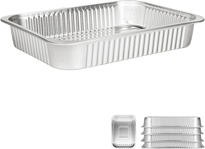 Aluminum Foil Pans, Extra Heavy Duty Disposable Aluminum Baking Pans, by BondOnLum