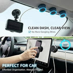 Magnetic Cable Organizer 8-Pack Glossy Black - Image 7