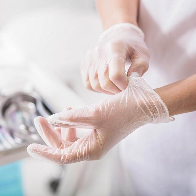 Schneider Clear Vinyl Exam Gloves, Latex-Free, Disposable Medical Gloves - Image 5