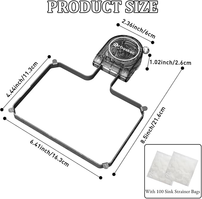 Kitchen Sink Strainer with 100 PCS Filter Mesh Bag, Food Waste Filter Basket - Image 2