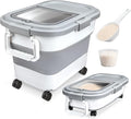 Rice Storage Container, Collapsible Airtight Food Storage Containers 20-30 Lbs by Komzon