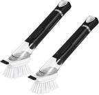 SUBEKYU Dish Brushes with Soap Dispenser, Kitchen Dish Scrubber Brushes with by SUBEKYU