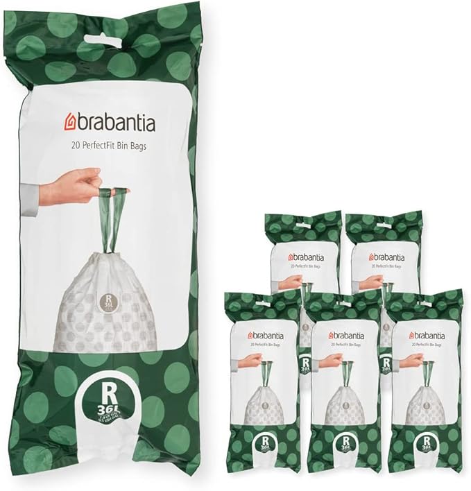 Brabantia PerfectFit Trash Bags Thick Plastic Trash Can Liners by BrabantiaUSA
