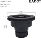 Black Polymer Drain Kitchen Sink Drain Assembly - Image 3