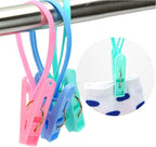 yueton Pack of 12 Clothes Peg Clip Pins Rope Hanging Clothesline Windproof - Image 6