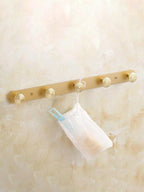 1 Pack Coat Rack Wall Mounted Gold Brass Towel Hooks - Image 3