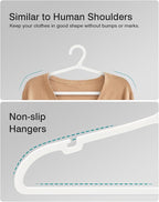 30 Pack Clothes Hangers, Non Slip Plastic Coat Hangers, Space Saving Hangers - Image 4