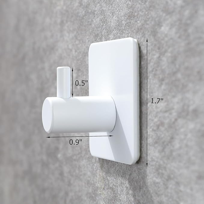 YIGII White Adhesive Hooks - Image 6