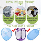 RZJZGZ Foldable Pop-Up Mesh Laundry Hamper - Image 7