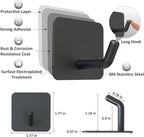 VIS'V Adhesive Hooks, Heavy Duty Shower Wall Stick on Hooks, Waterproof - Image 3