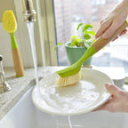 Full Circle Suds Up, Soap Dispensing Dish Brush, Tough Plant-Fiber Bristles & - Image 4