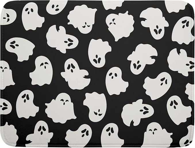 Halloween Dish Drying Mat for Kitchen Counter Cute Ghost Holiday Super by Unknown