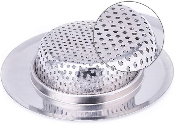 4.5 Inch Diameter Rim Heavy Duty Stainless Steel Kitchen Sink Basket Strainer - Image 3