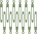 12Pcs Reusable Green Silicone Cord Ties, by anpiwshjo