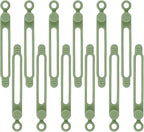 12Pcs Reusable Green Silicone Cord Ties, by anpiwshjo