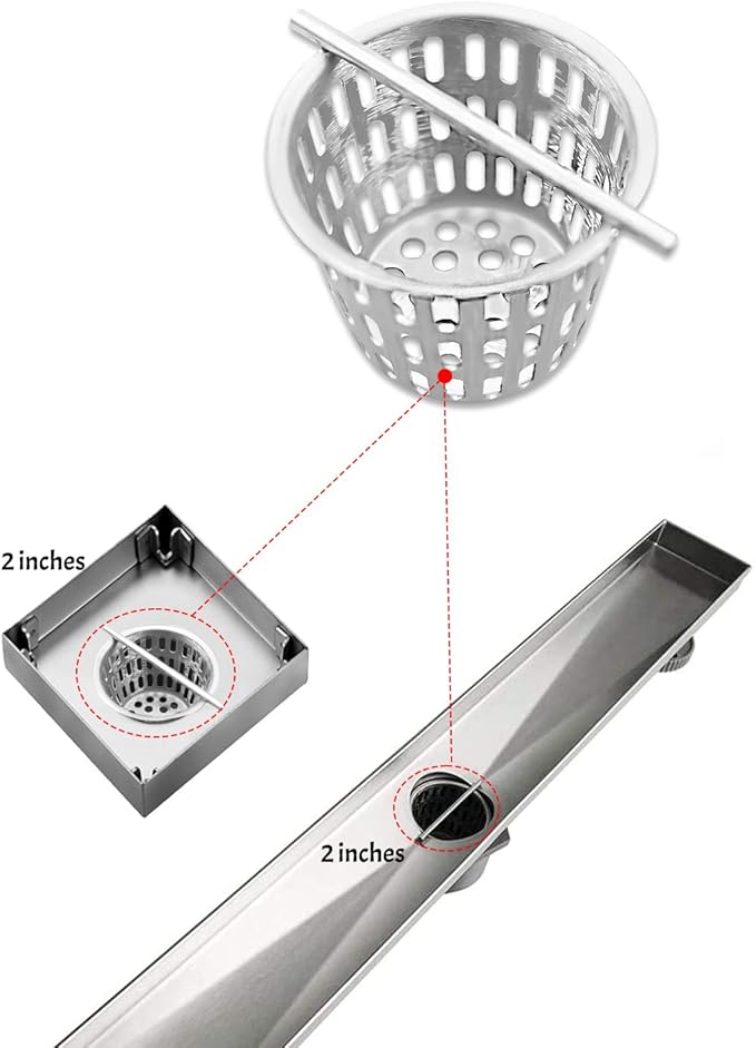 2 Inch Hair and Debris Strainer, Shower Drain Strainer - Image 5