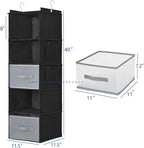 5-layer suspended fabric shelf organizer, equipped - Image 3