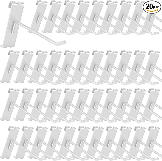 20Pcs Gridwall Hooks, Metal Grid Panel Hanging Peg Hooks, Grid Wall Accessory by Waltool
