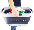 SAMMART 30L Collapsible 3 Handled Plastic Laundry Basket - Image 7