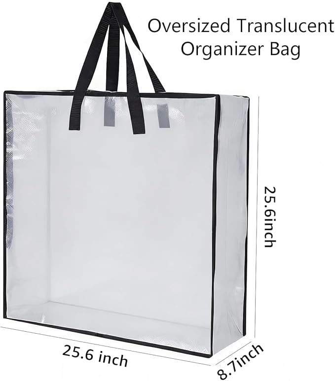 Heavy-Duty Clear Wreath Storage Bag & Sturdy Moving Box Alternative – 26 Inch - Image 3
