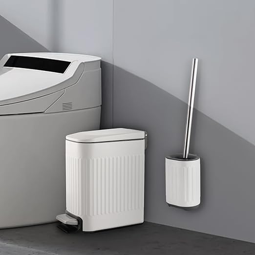 Bathroom Trash Can with Toilet Brush - Image 4