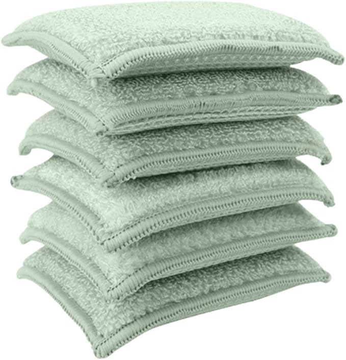 KMAKII Bamboo Kitchen Sponges Dish Sponge Super Absorbent Natural Dish Sponges by KMAKII