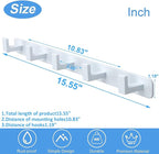 Coat Rack, Heavy Duty Stainless Steel 5 Tri Coat Hook Hanger, Wall Mounted - Image 7