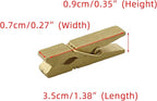 HEEHEE 50 PCS 1.38 Inch Gold Mini Clothespins Small Clothes Pin Natural Texture - Image 2