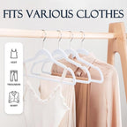 HOUSE DAY White Velvet Hangers 40 Pack, Non Slip Clothes Felt Hanger Heavy Duty - Image 3