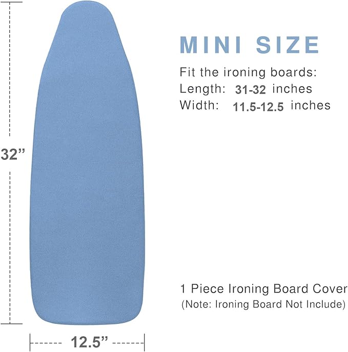 Tabletop Ironing Board Cover and Pad 12.5 x 32, Elastic Edge, Silicone Coated - Image 2