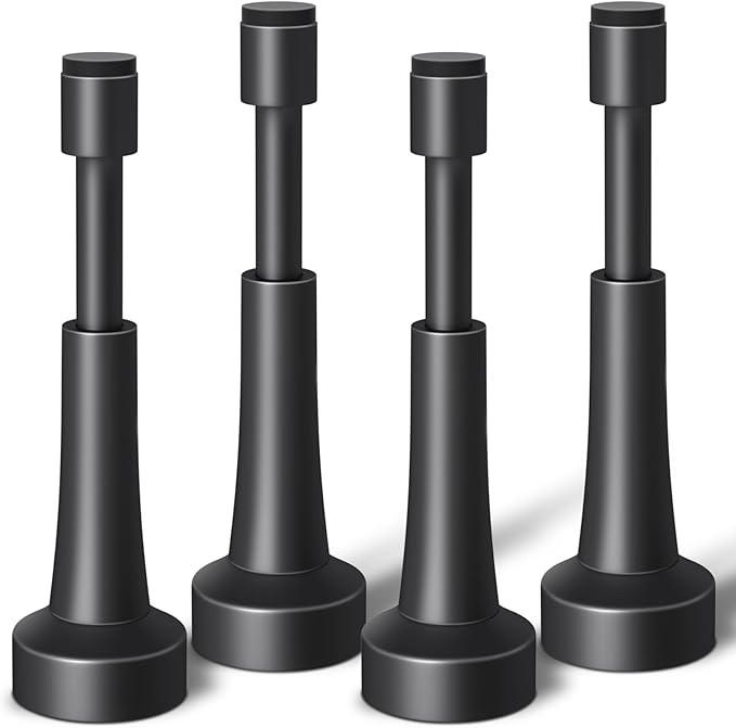 4PCS Matte Black Door Stoppers for Wall by brieieziy
