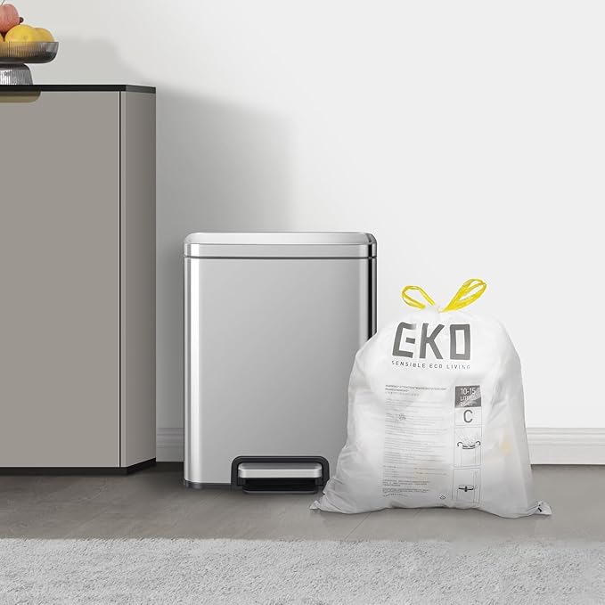 EKO 4 Gallon / 10-15 Liter, Extra-Strong Unscented Garbage Bags, Easy-Dispense - Image 6